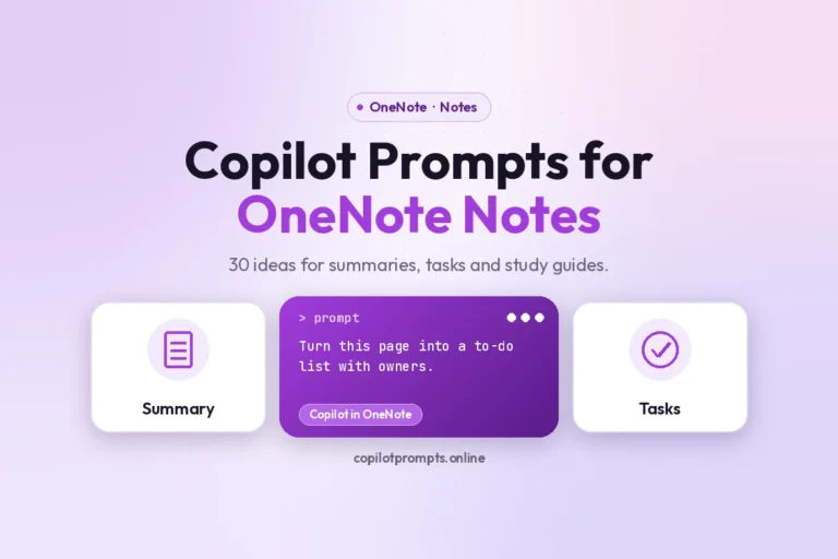 Copilot onenote prompts featured image