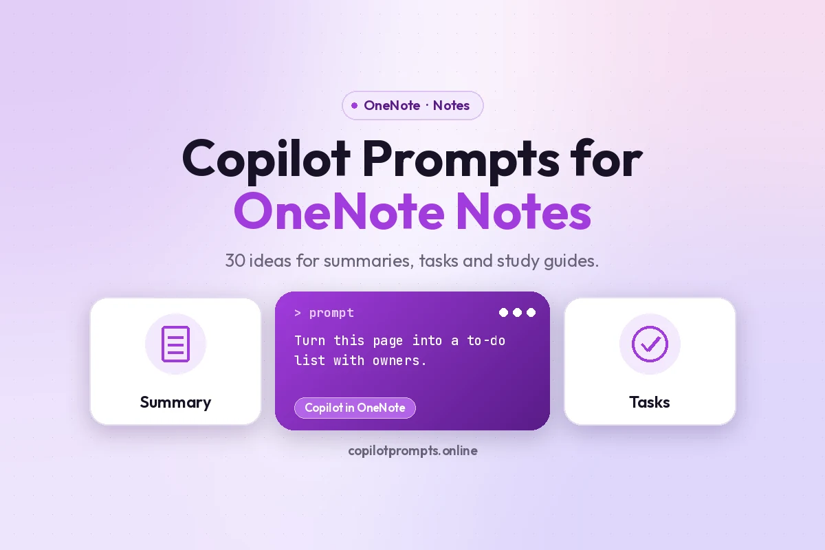 Copilot onenote prompts featured image