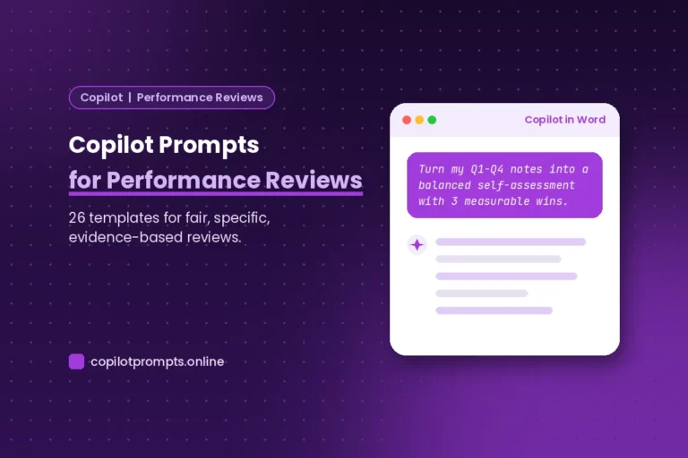 Copilot prompt for performance review featured image
