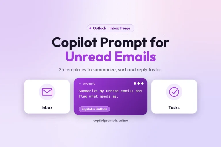 Copilot prompt for unread emails featured image