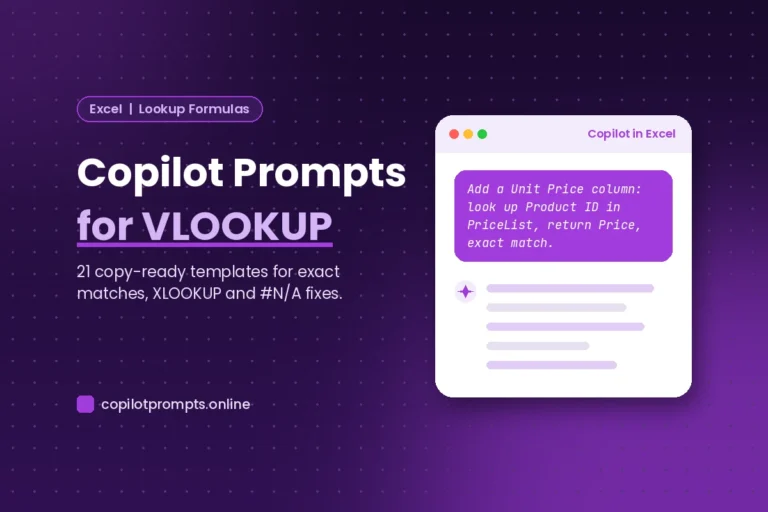 Copilot prompt for vlookup featured image