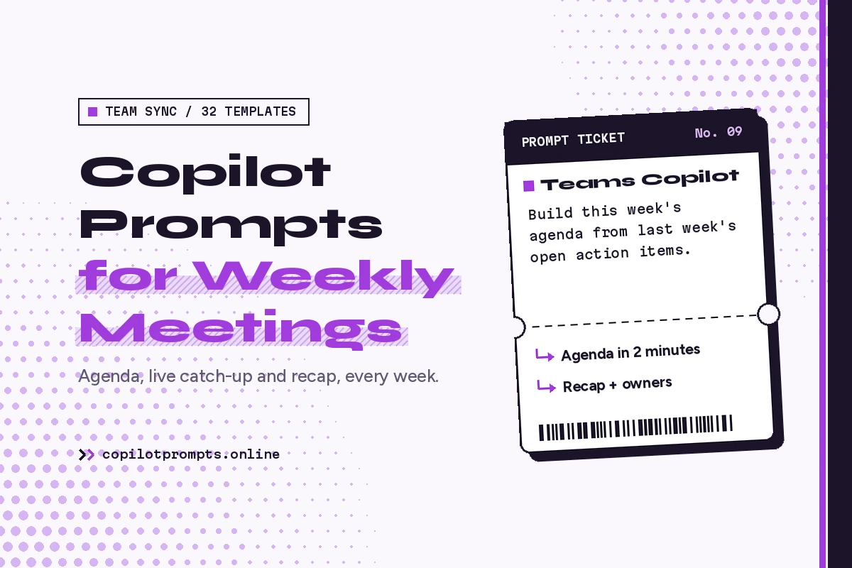 Copilot prompt for weekly meeting featured image