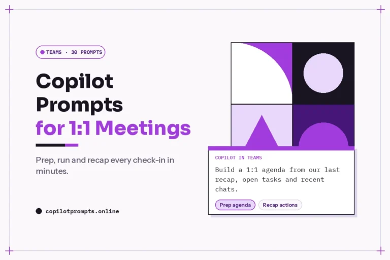 Copilot prompts for 1:1 meetings featured image