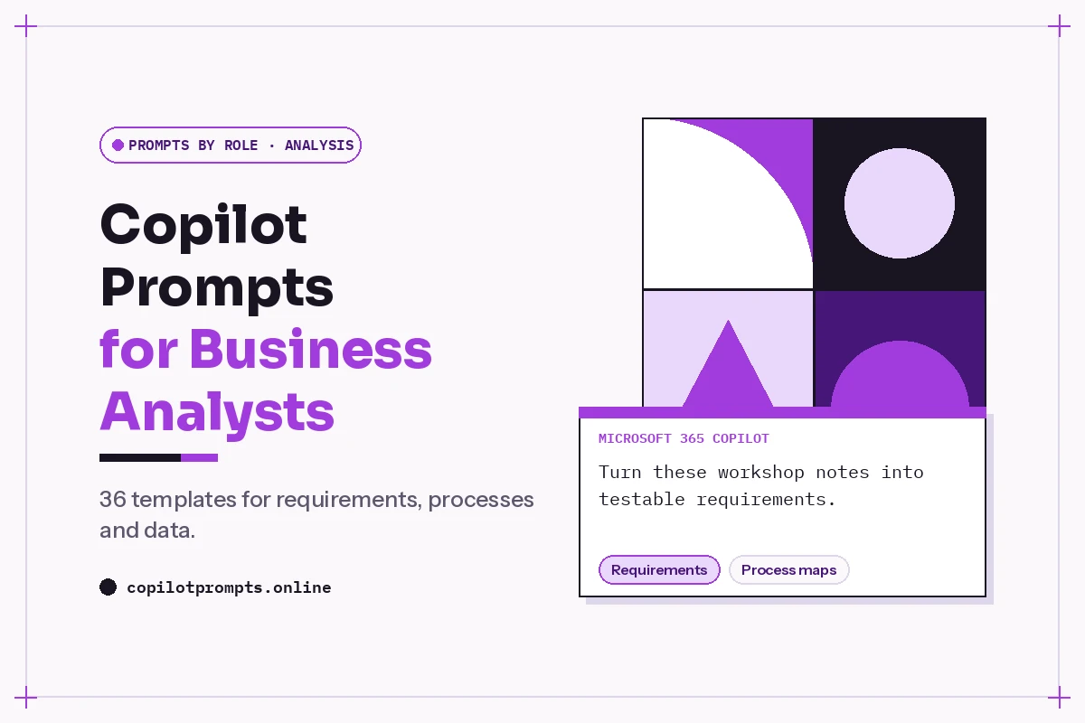Copilot prompts for business analysts featured image