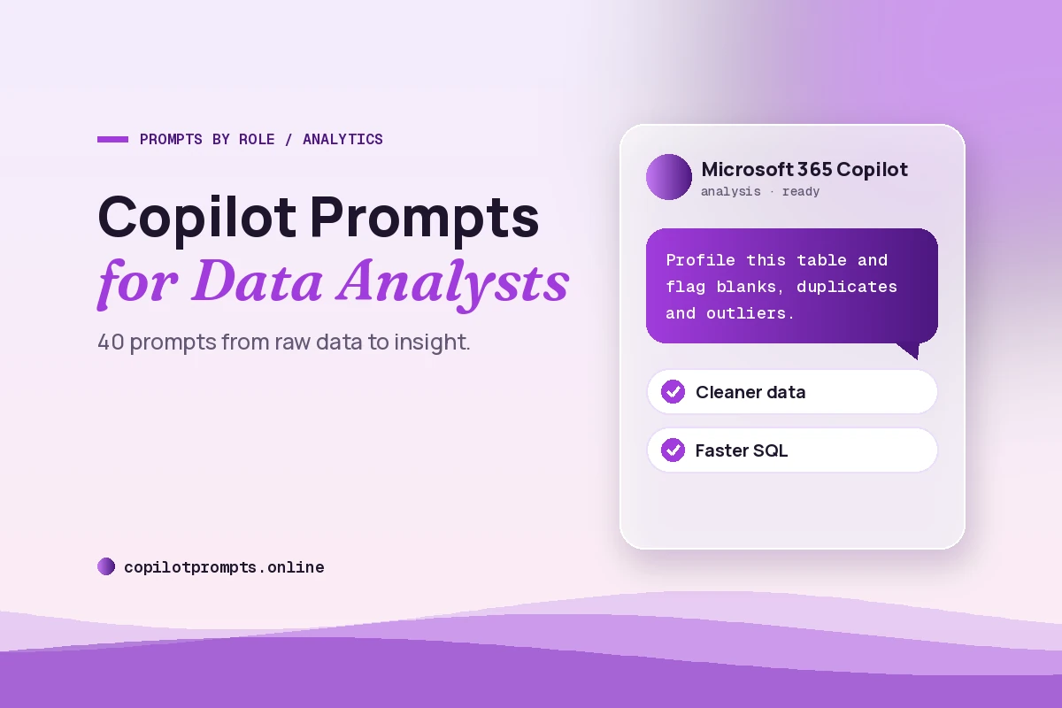 Copilot prompts for data analysts featured image