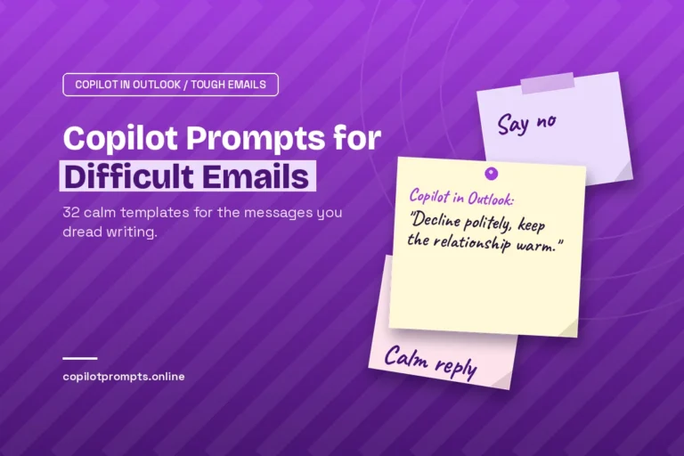 Copilot prompts for difficult emails featured image