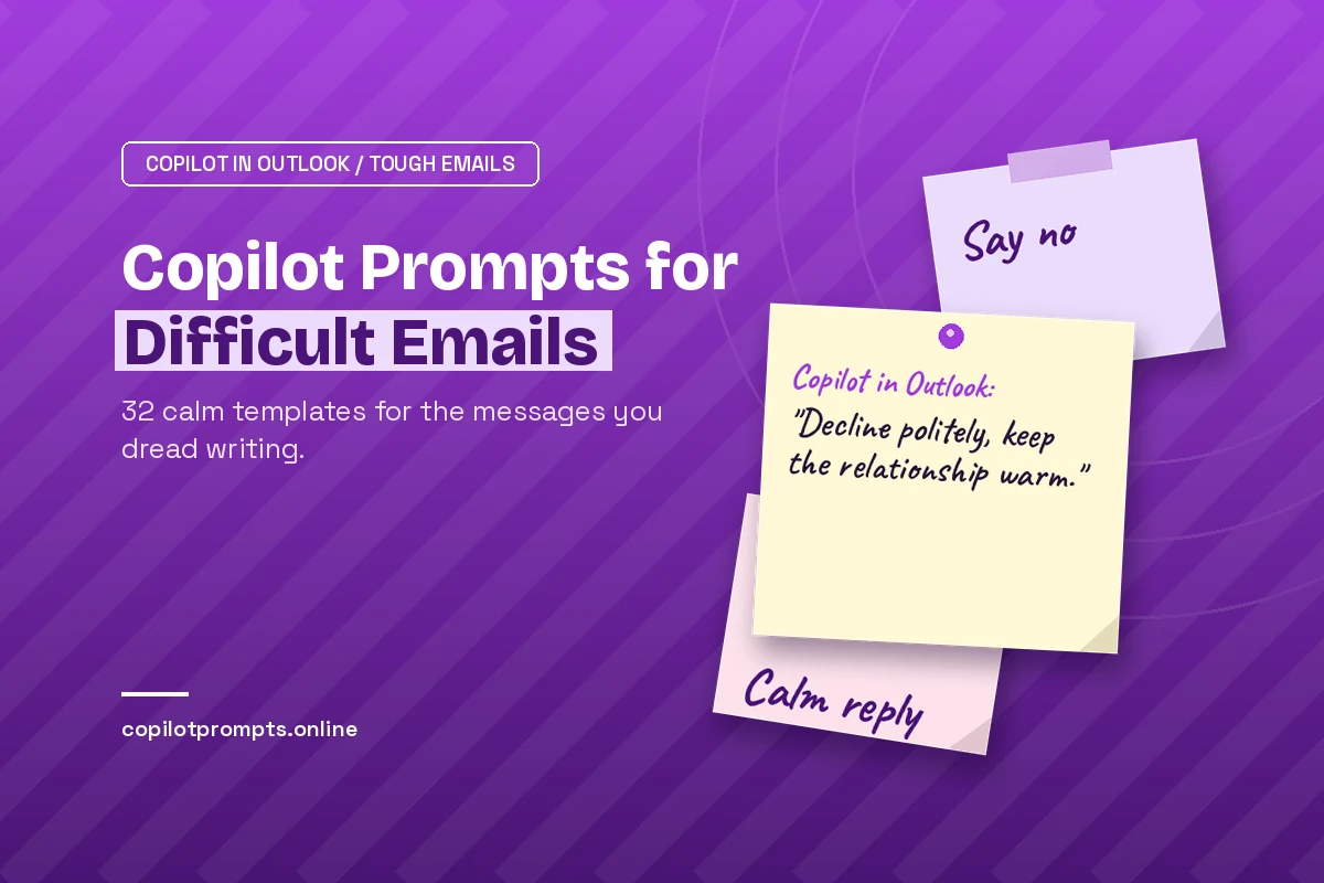 Copilot prompts for difficult emails featured image