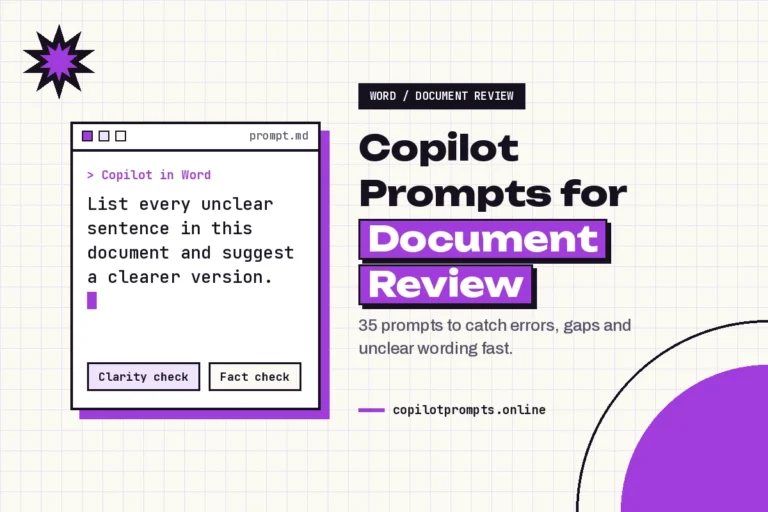 Copilot prompts for document review featured image