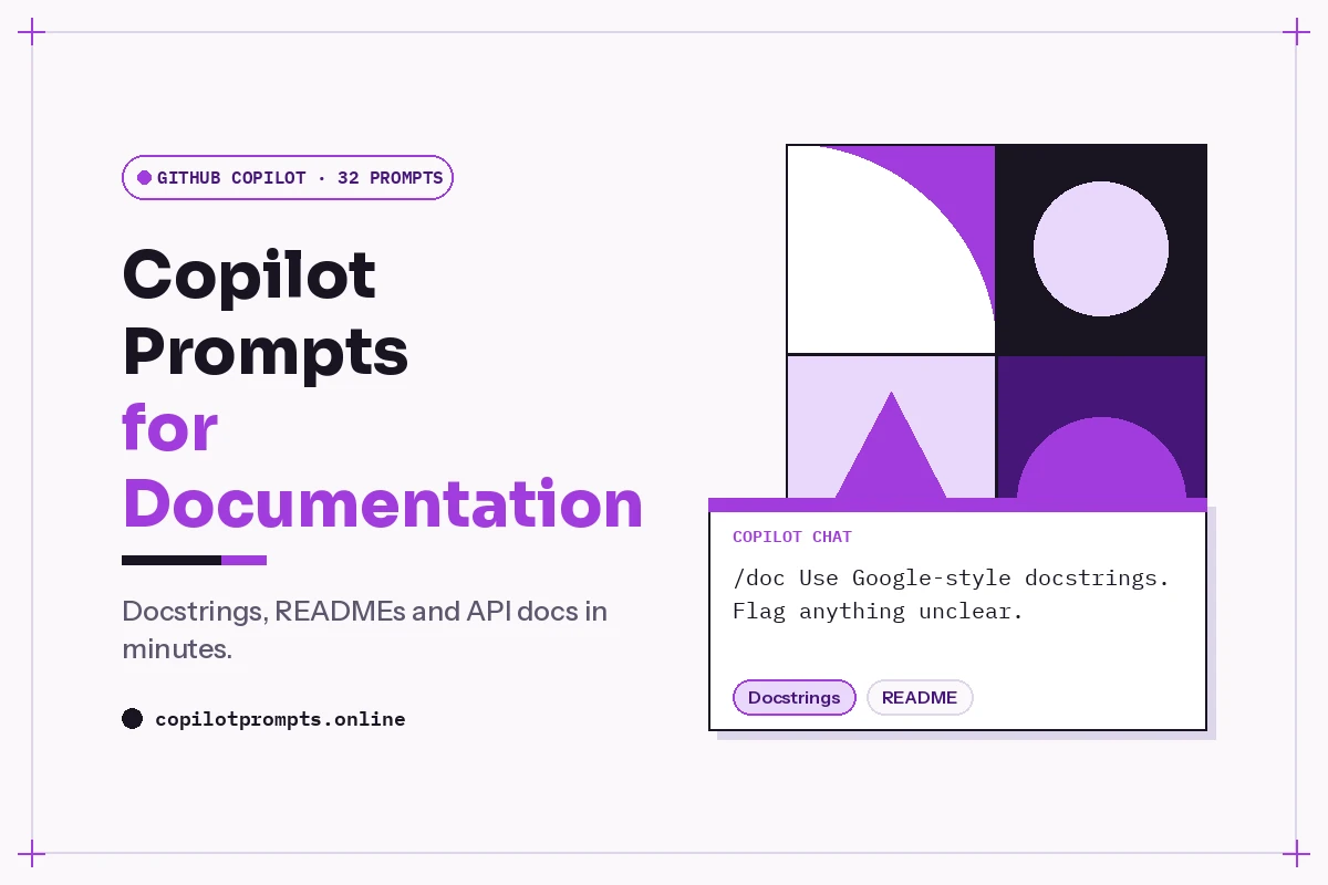 Copilot prompts for documentation featured image