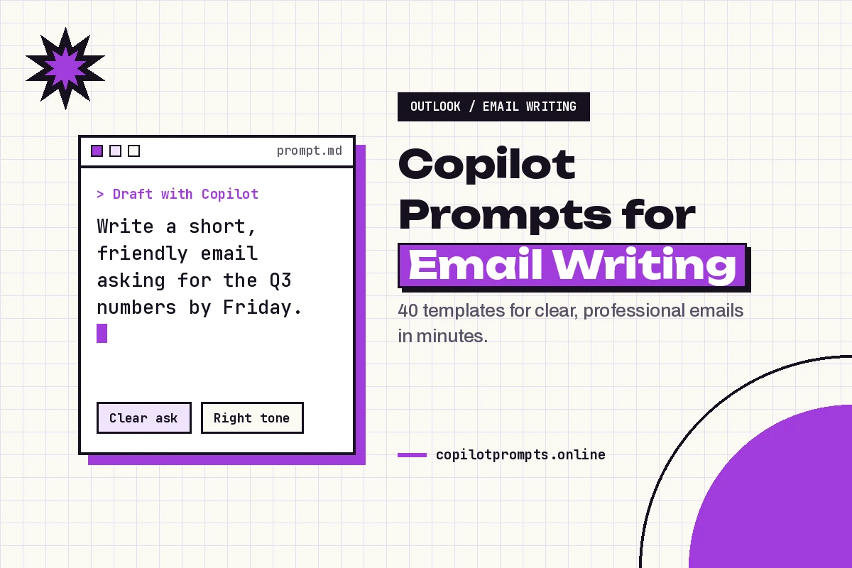 Copilot prompts for email writing featured image