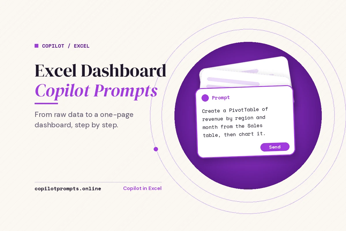 Copilot prompts for excel dashboard featured image