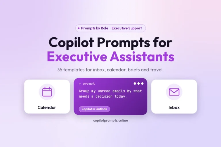 Copilot prompts for executive assistants featured image