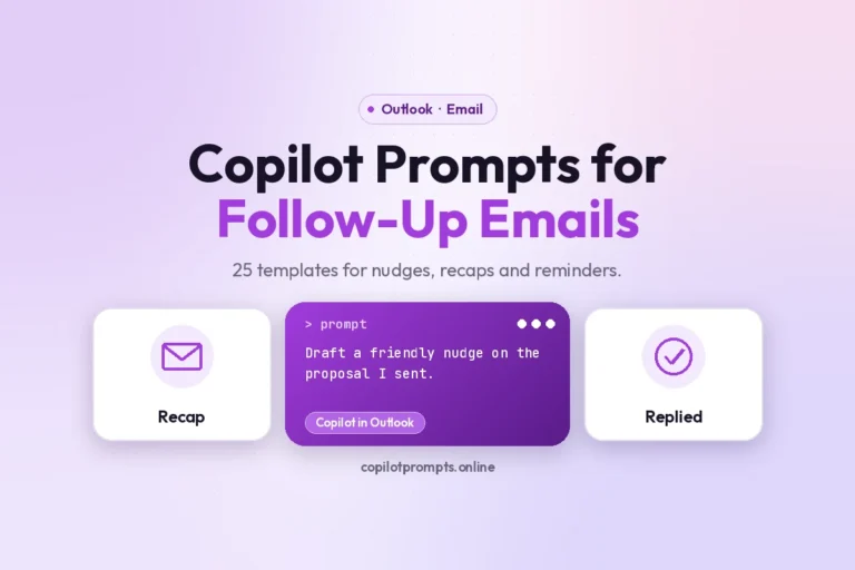 Copilot prompts for follow up emails featured image