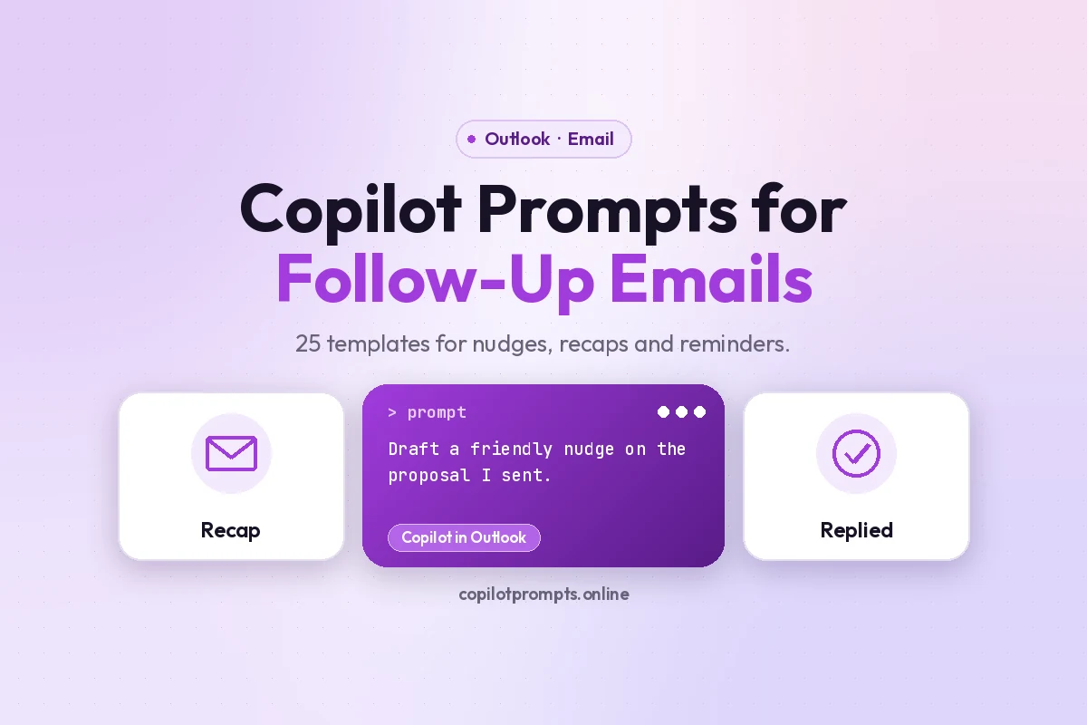 Copilot prompts for follow up emails featured image