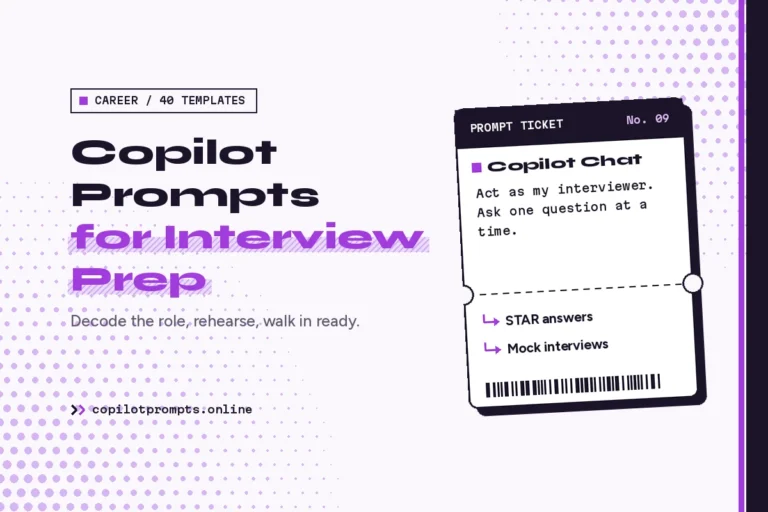 Copilot prompts for interview preparation featured image