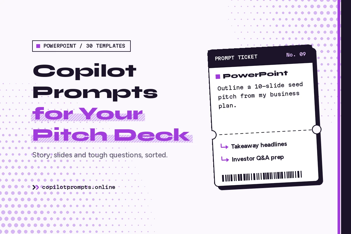 Copilot prompts for pitch deck featured image