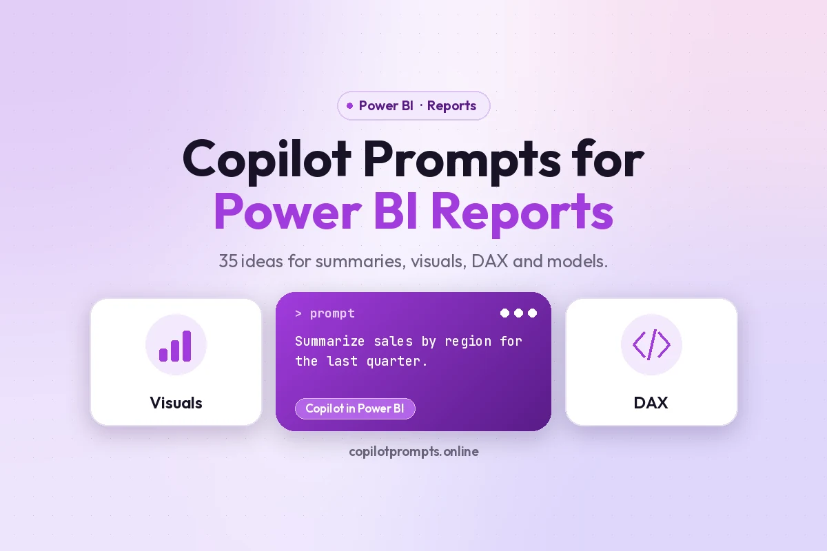 Copilot prompts for power bi featured image