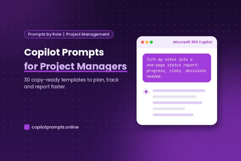 Copilot prompts for project managers featured image