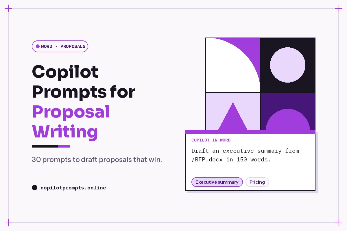 Copilot prompts for proposal writing featured image