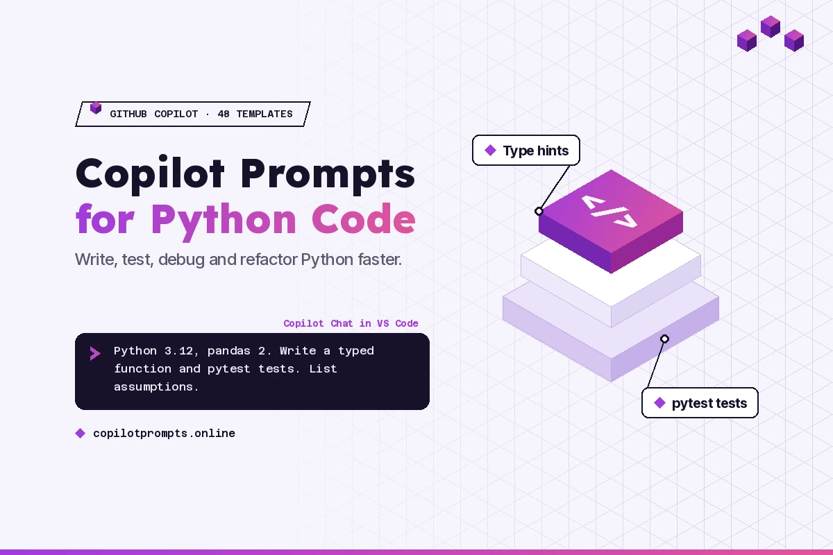 Copilot prompts for python featured image
