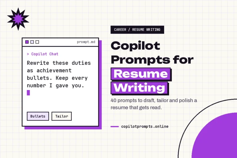 Copilot prompts for resume writing featured image