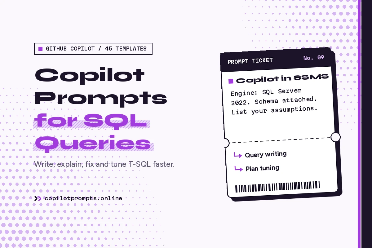 Copilot prompts for sql featured image