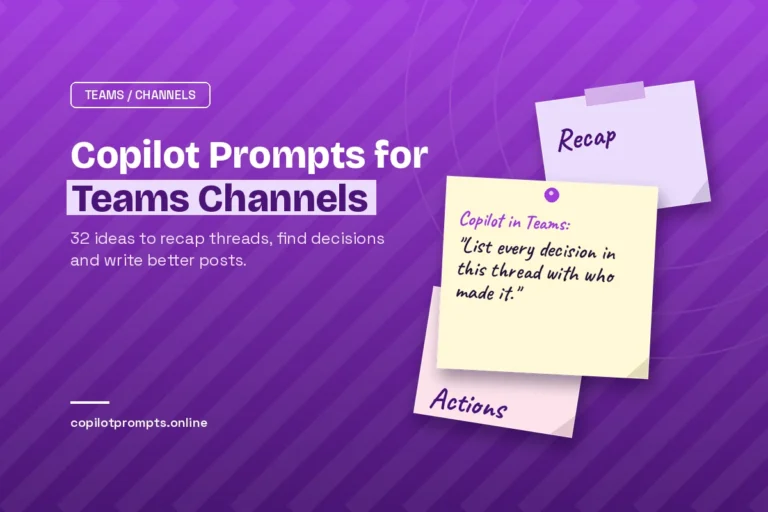Copilot prompts for teams channels featured image