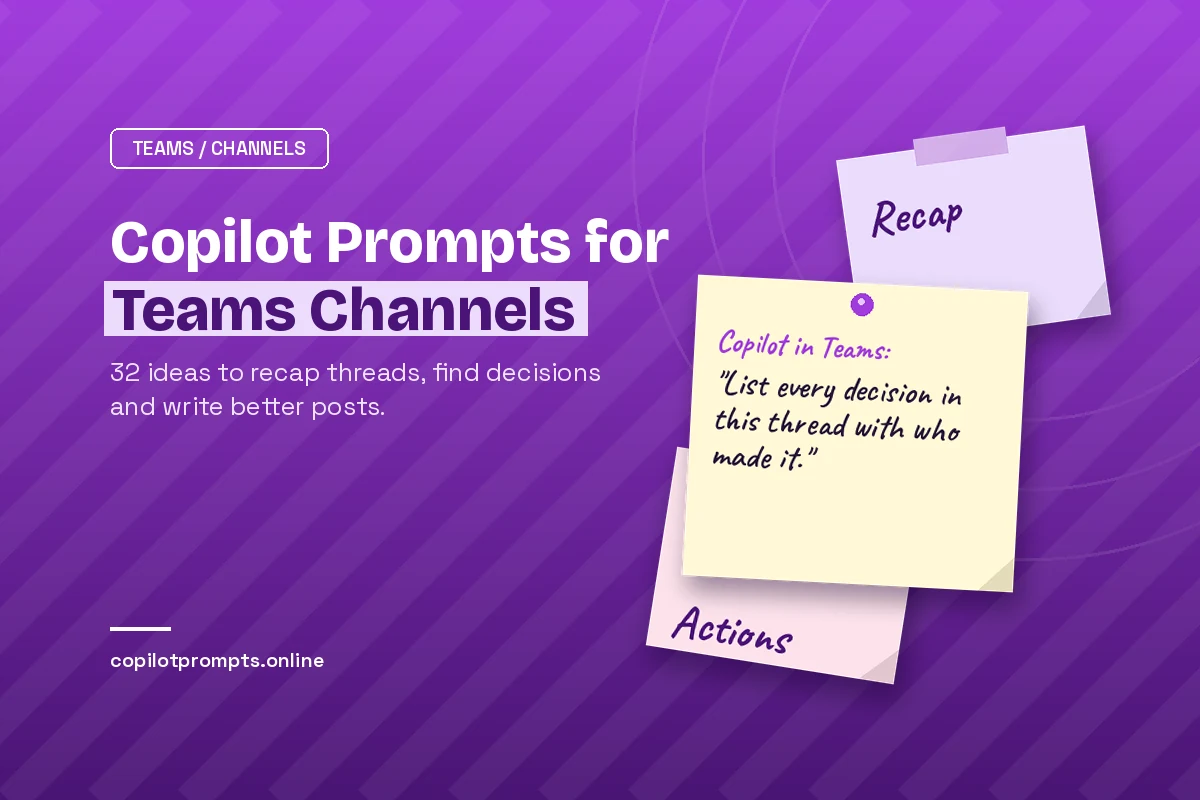 Copilot prompts for teams channels featured image