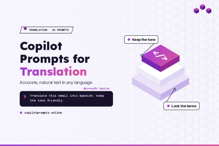 Copilot prompts for translation featured image