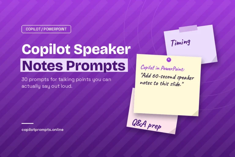 Copilot speaker notes prompts featured image