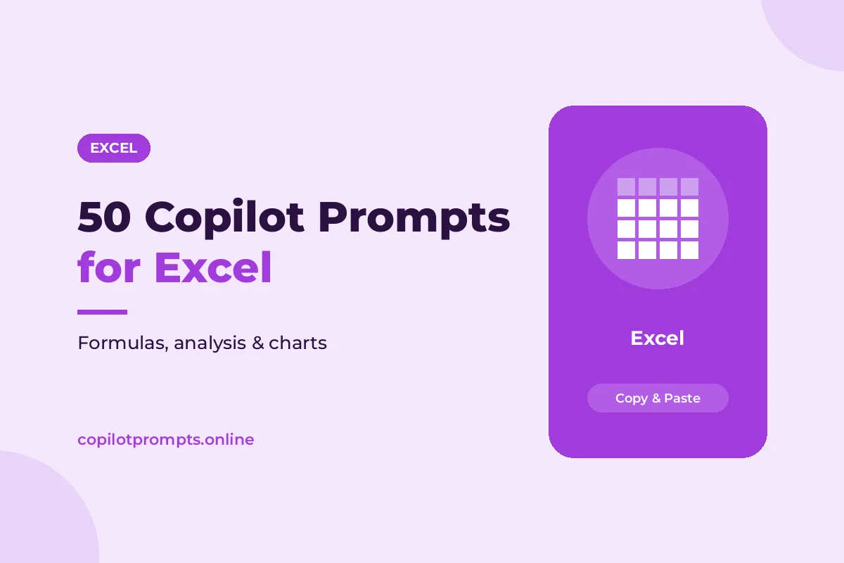 Copilot prompts for excel featured image