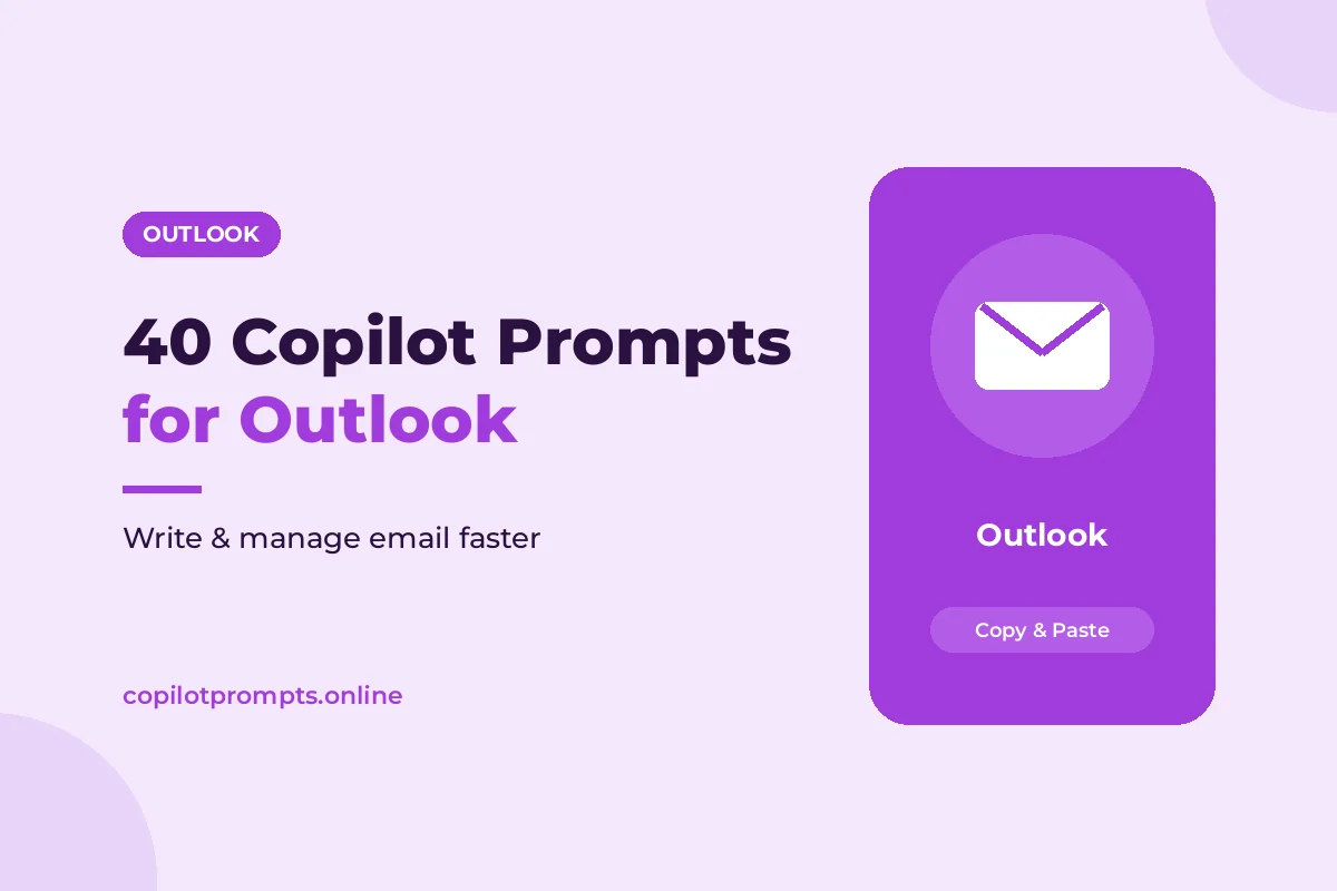 Copilot prompts for outlook featured image