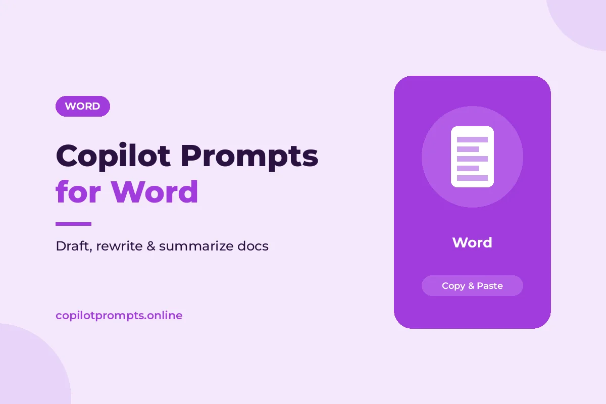 Copilot prompts for word featured image