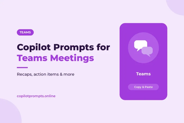 Copilot prompts for teams meetings featured image