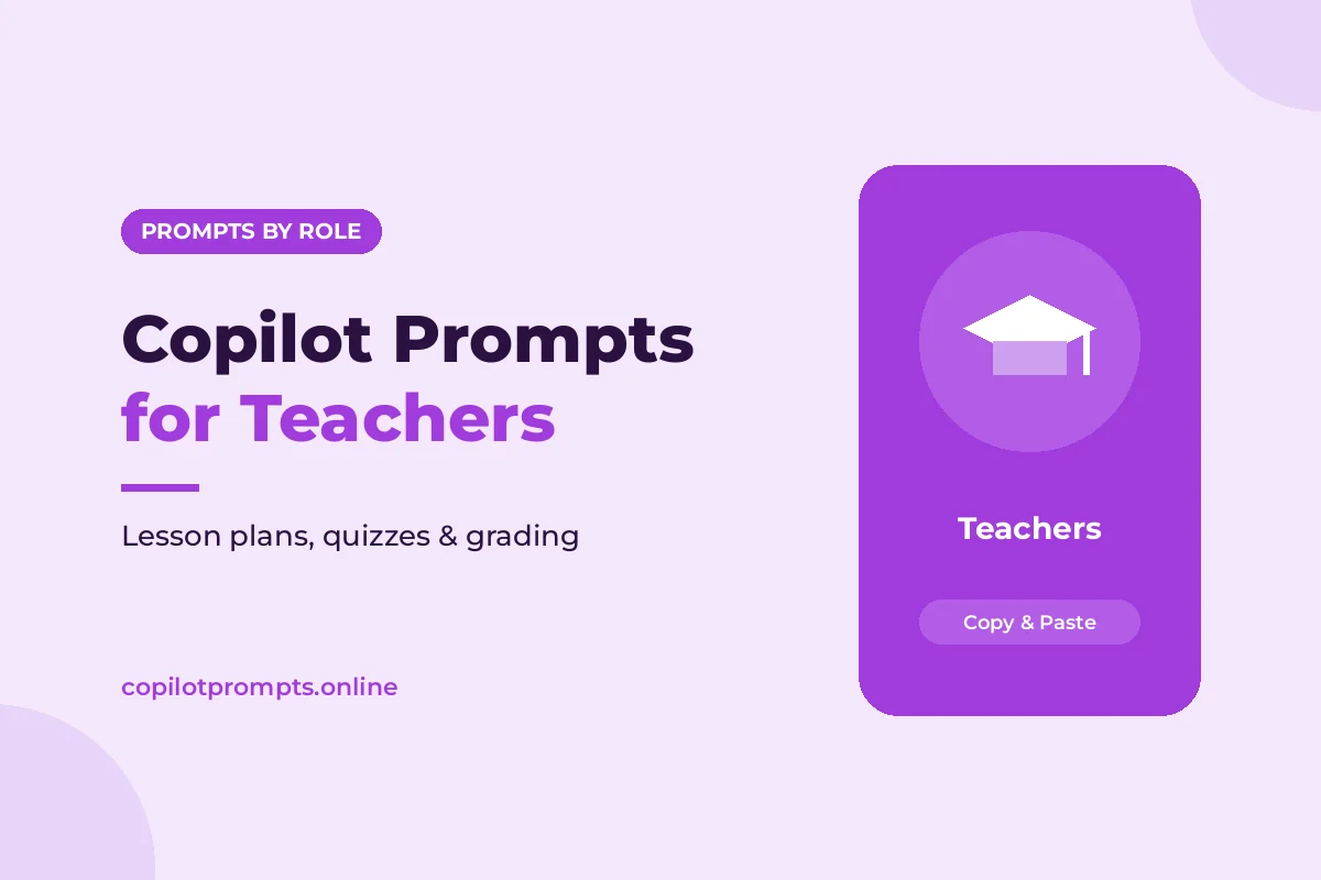 Copilot prompts for teachers featured image