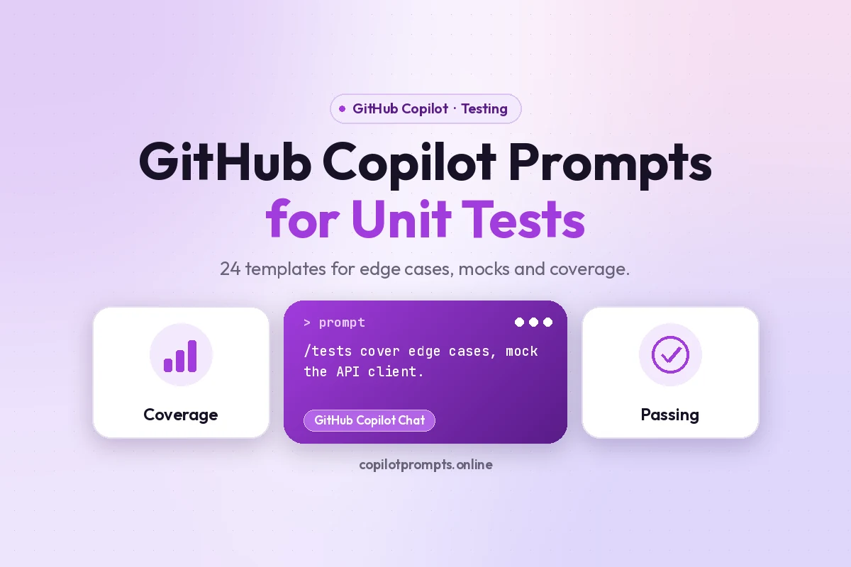 Github copilot prompts for unit tests featured image